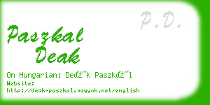 paszkal deak business card